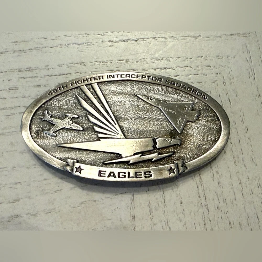 1984 48th Fighter Interceptor Squadron “Eagles” Pewter Belt Buckle